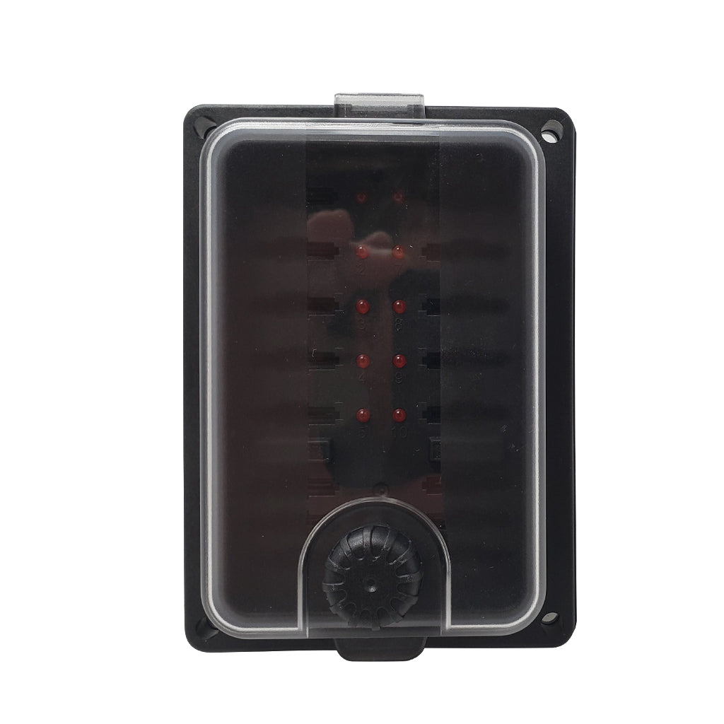 Plashlight 10 Way Marine-Auto Fuse Box | Waterproof | LED Indicator