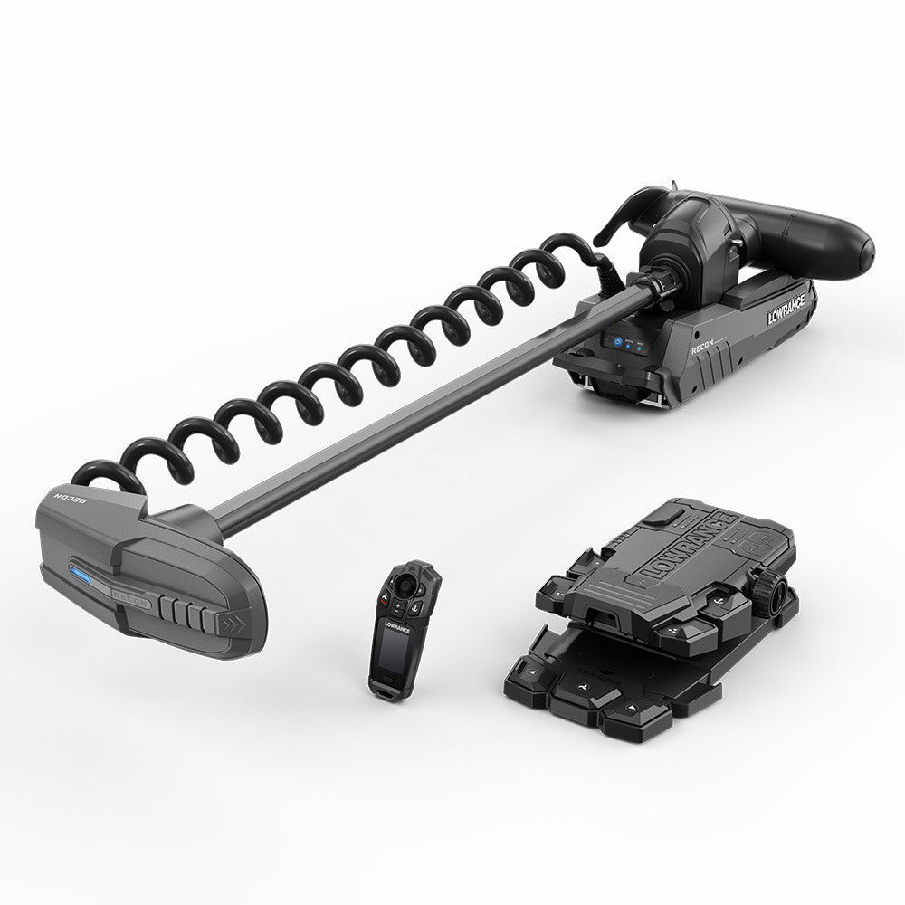 Lowrance 000-16173-001 Recon FW 54" Trolling Motor - Includes Freesteer Joystick Remote, Wireless Foot Pedal HDI Nosecone