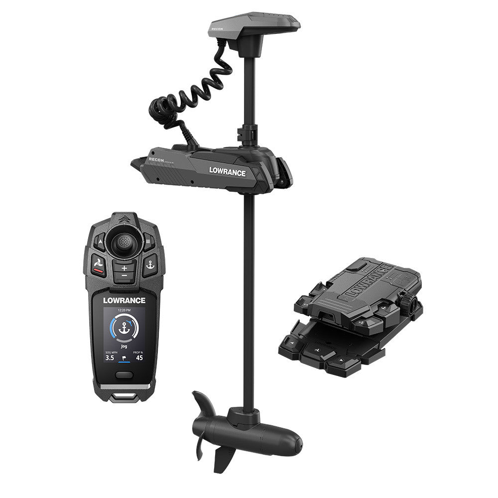 Lowrance 000-16174-001 Recon FW 60" Trolling Motor - Includes Freesteer Joystick Remote, Wireless Foot Pedal HDI Nosecone