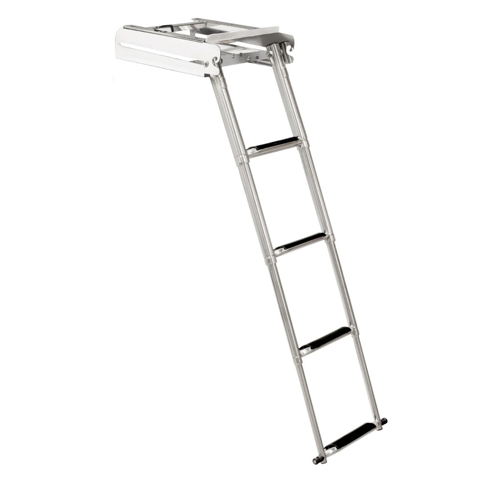 Whitecap 304 Stainless Steel 4-Step Sliding Under Platform Ladder [S-1858]
