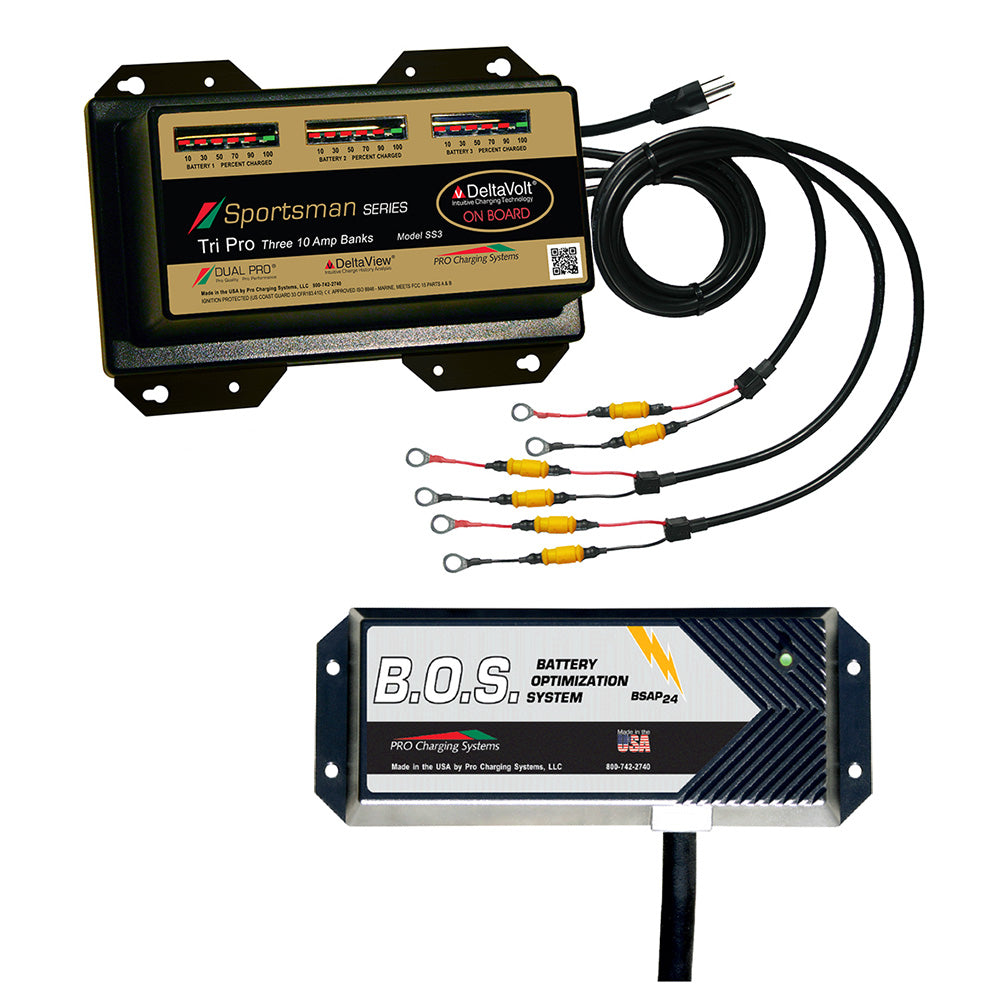Dual Pro SS4 4 Bank Battery Charger w/2 Bank B.O.S. [SS4/BOS12V2]