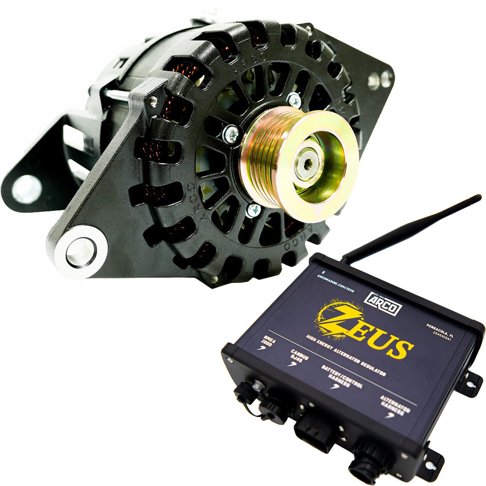 ARCO Zeus 24V 4kW Low Turn On (LTO) J180 4" Alternator w/Isolated Ground  Zeus High-Energy Alternator Regulator [4403-AZ1000]