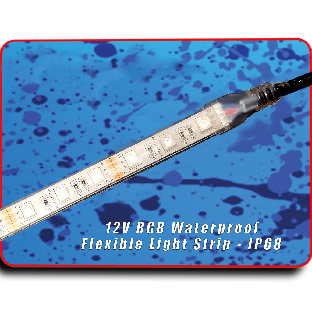 Plashlight Waterproof Flexible Light Strip - IP68 - 12V RGB Color Changing