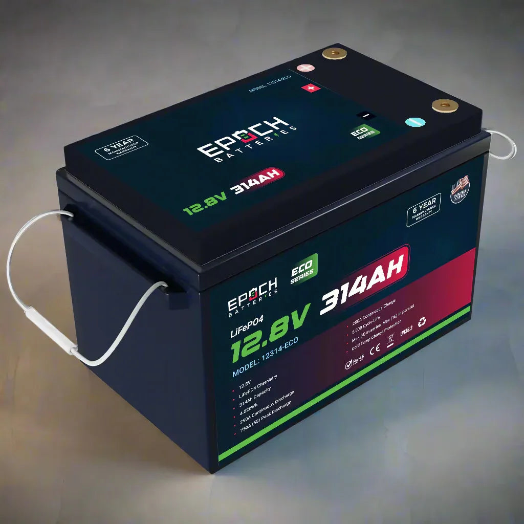 Epoch Batteries 12V 314Ah (4.02kWh) - Eco Series LiFePO4 Battery - Green Vista Living