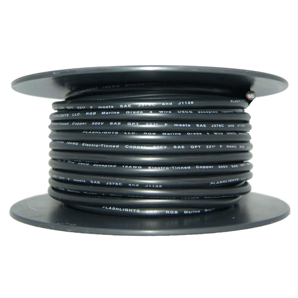Plashlight 18AWG RGB+W 5 Conductor Wire - 150ft. Spool