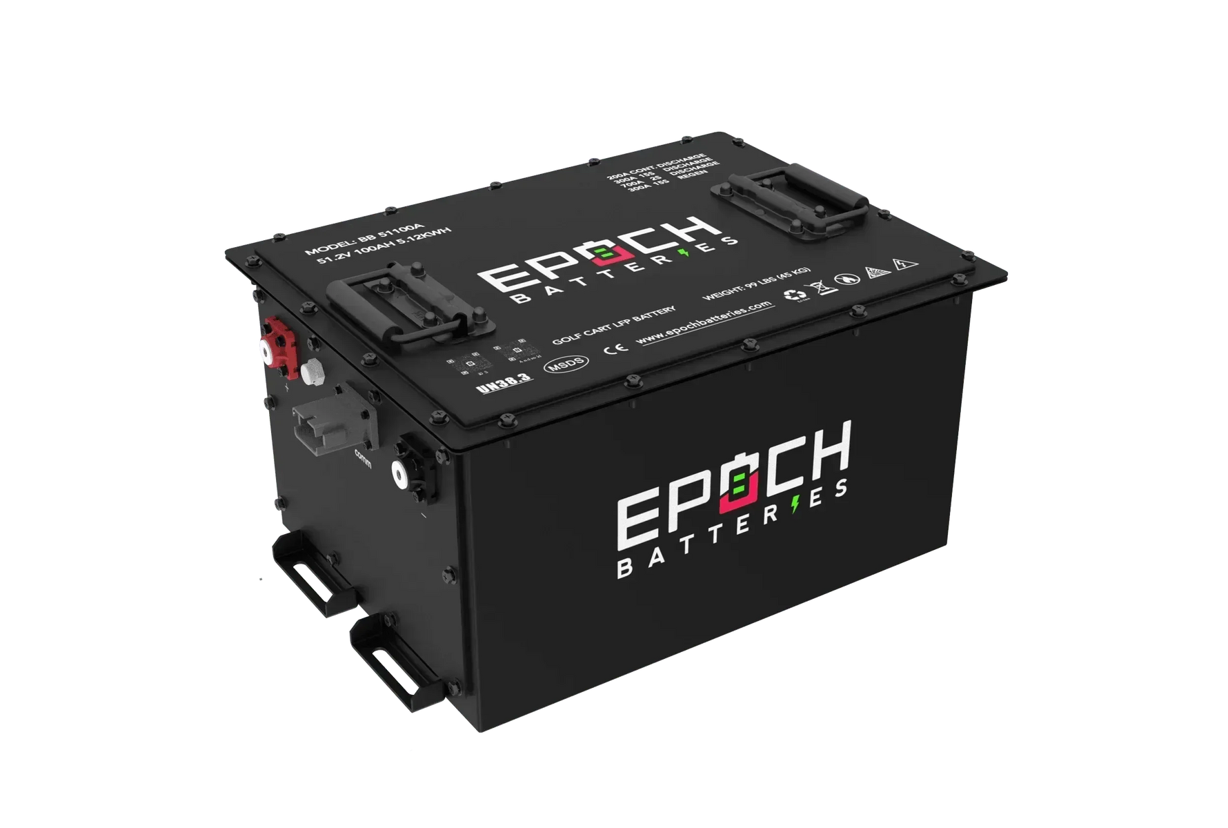 Epoch Batteries 48V 105Ah (Other) Lithium (LiFePO4) Golf Cart Battery - Complete Kit - Green Vista Living