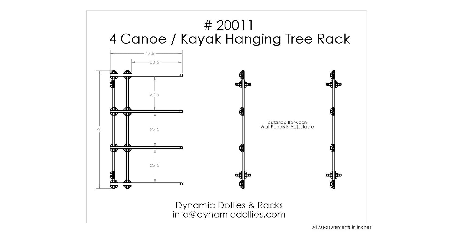 Dynamic Dollies & Racks 4 Canoe or Kayak Hanging Rack