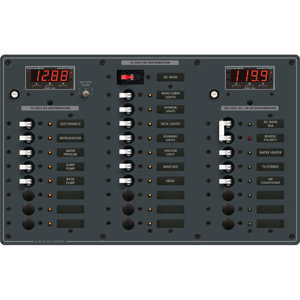 Blue Sea 8408 AC Main + 6 Positions / DC Main + 18 Positions [8408]