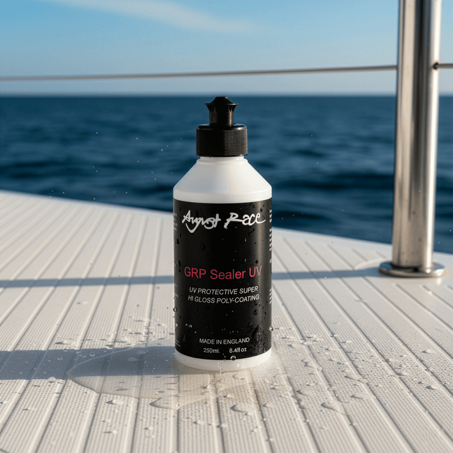August Race Fiberglass Sealer & UV Protector - Long-Lasting Marine Surface Protection (250ml)