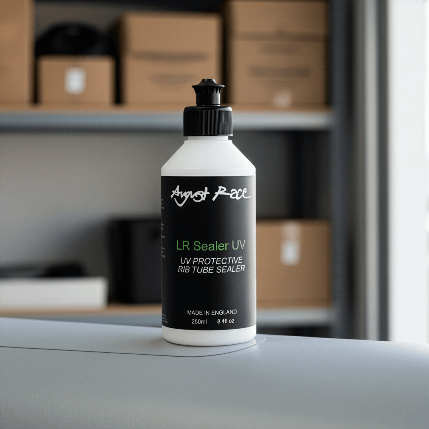 August Race Inflatable Boat Sealer - Long-Lasting UV Protection for Hypalon & PVC (250ml)