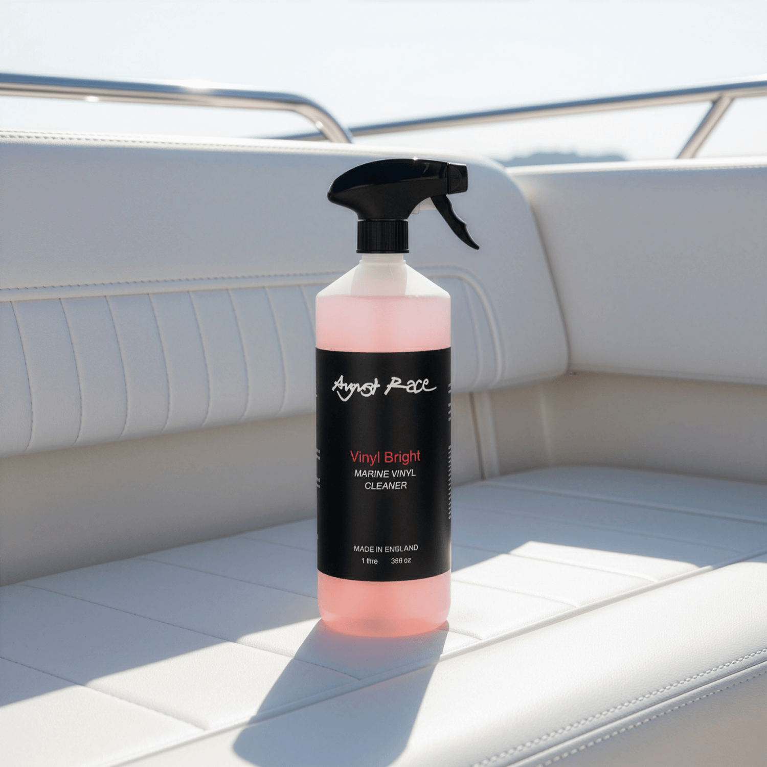 August Race Marine Vinyl Cleaner & Restorer - Revives Boat Seats & Upholstery (1L)