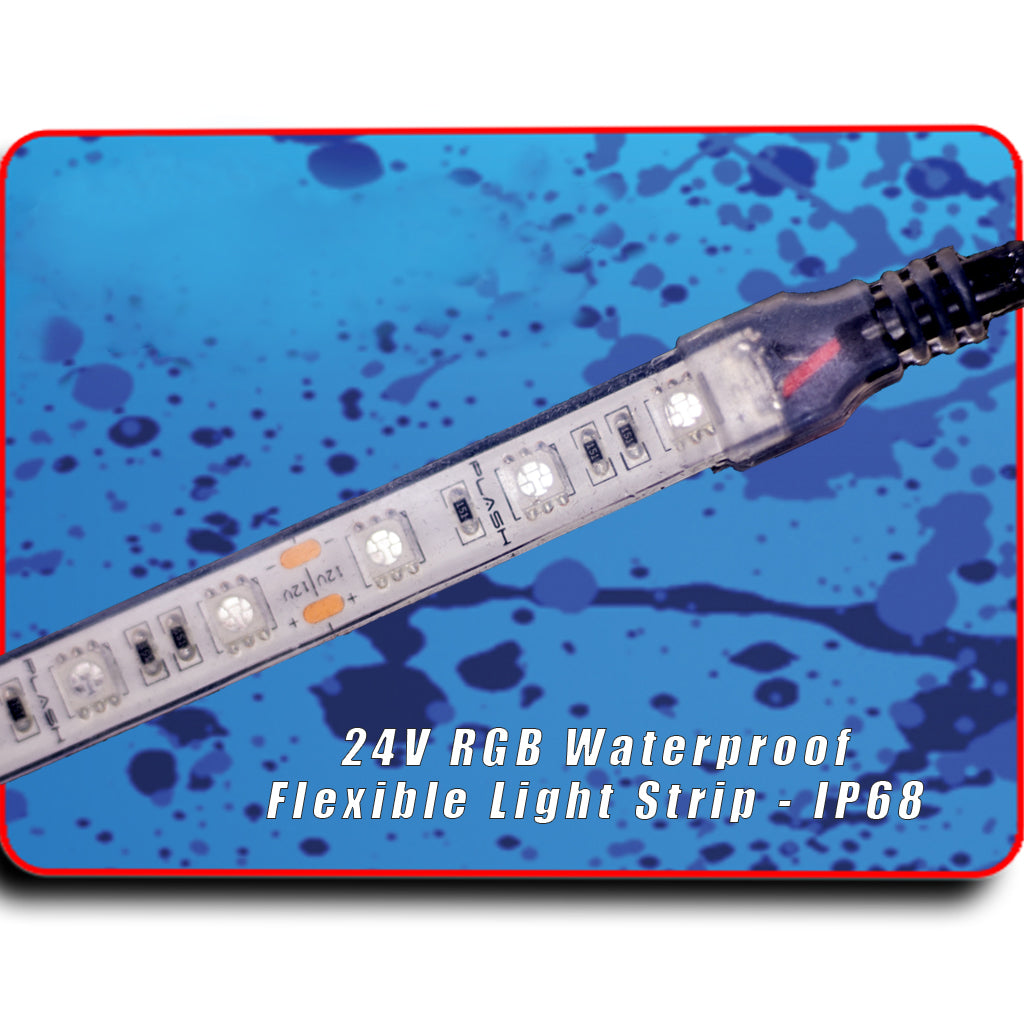 Plashlight Waterproof Flexible Light Strip - IP68 - 24V RGB Color Changing