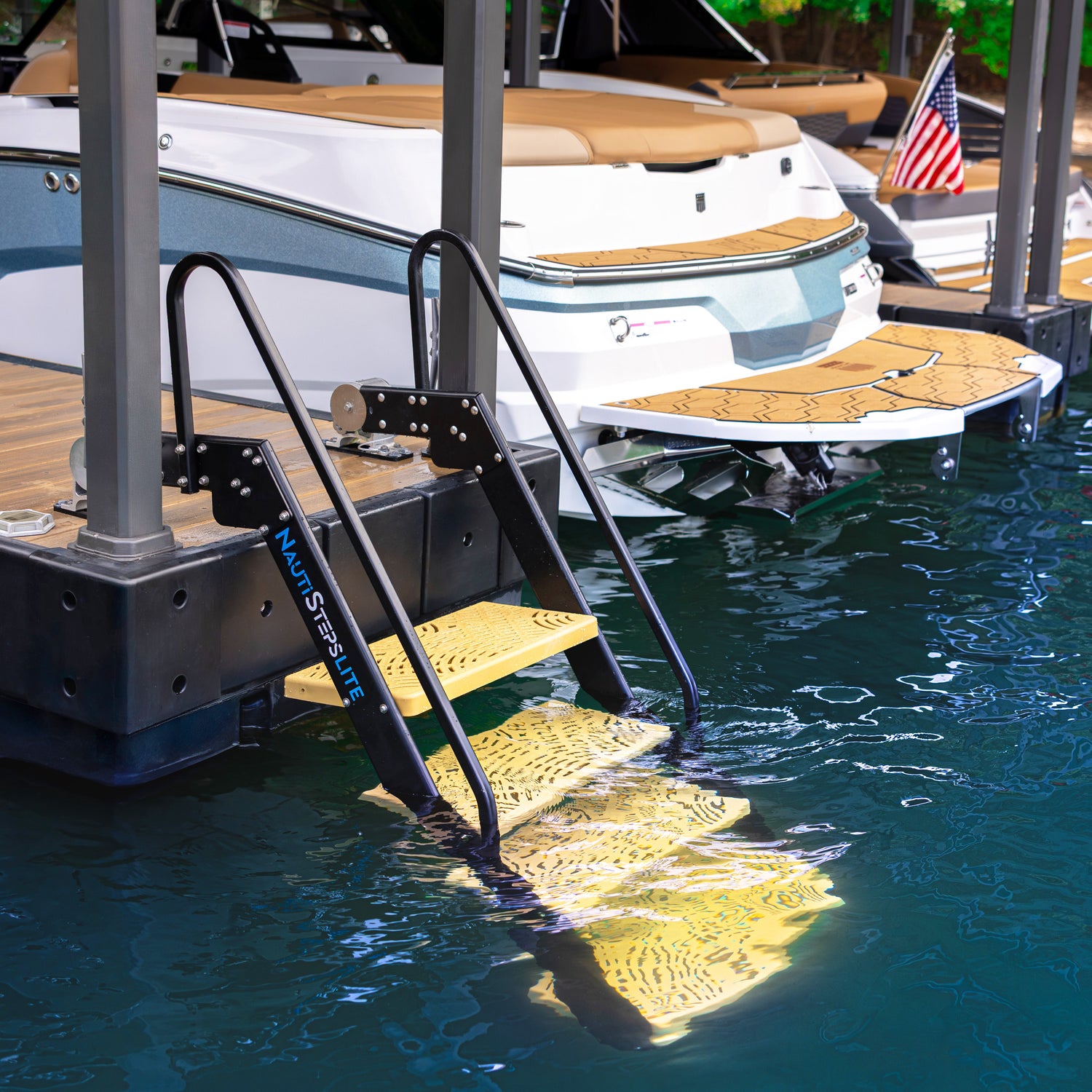 Tie Down Marine NautiSteps Lite - Compact Spring Assisted Dock Ladder