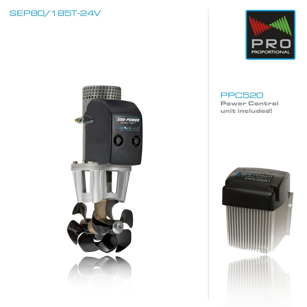 SLEIPNER SEP80/185T-24V PROPORTIONAL TUNNEL THRUSTER | 24V | 80KG/176LB | TWIN PROPS