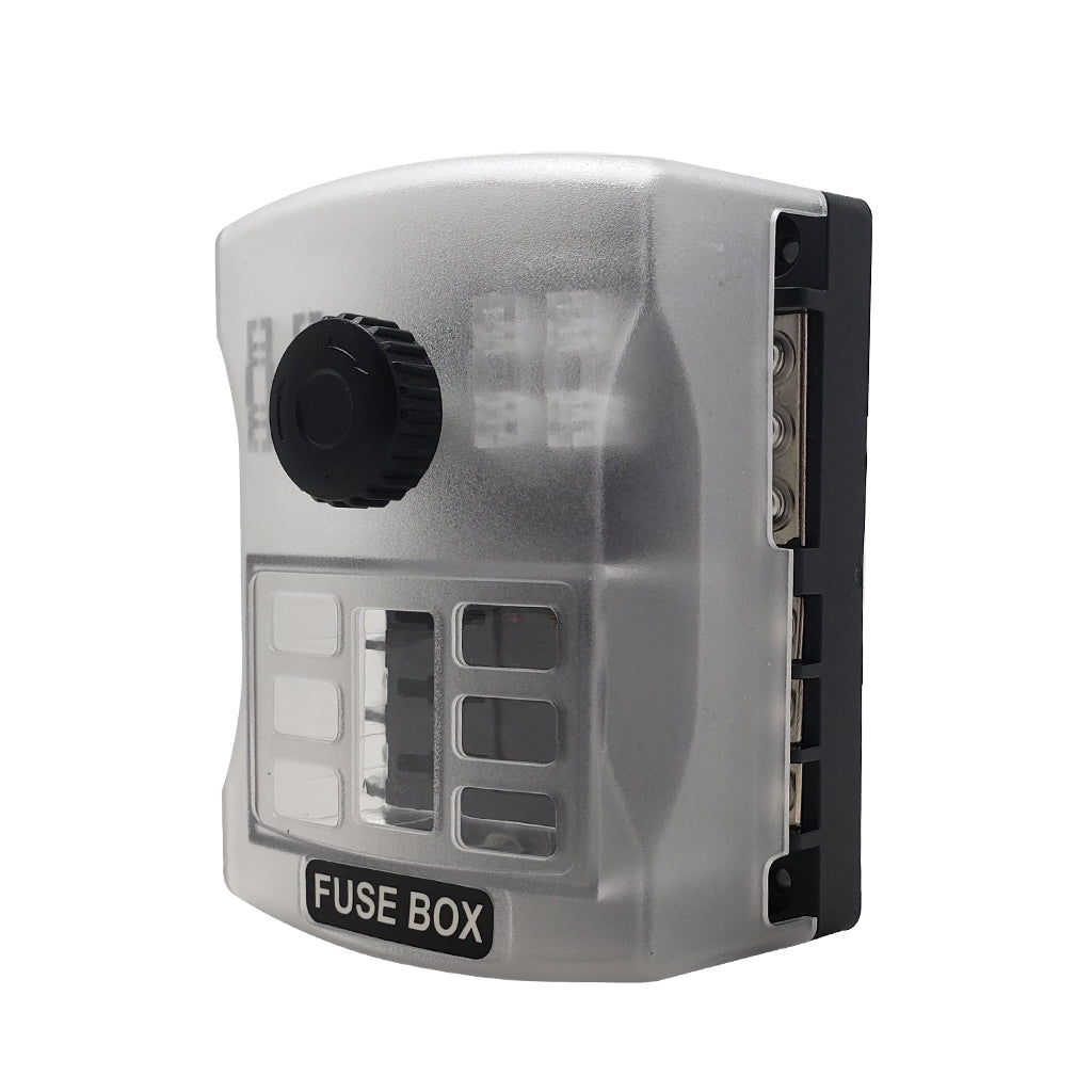 Plashlight 6 Way Fuse Box with Ground Busbar | LED Indicator