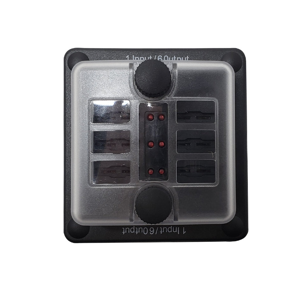 Plashlight 6 Way Marine-Auto Fuse Box | Waterproof | LED Indicator