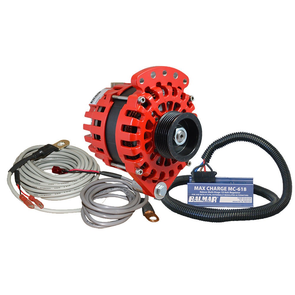 Balmar Alternator 1-2" Single Foot K6 Serpentine Pulley Regulator  Temp Sensor - 170A Kit - 12V [XT-SF-170-K6-KIT]