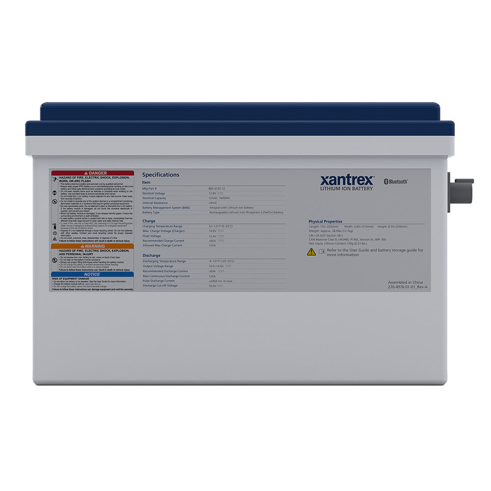 Xantex Lithium Ion Phosphate (LiFePO4) Battery - 125AH - 12VDC [883-0125-12]