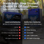 Battle Born 100Ah 12V GC2 Smart LiFePO4 Deep Cycle Battery - Green Vista Living