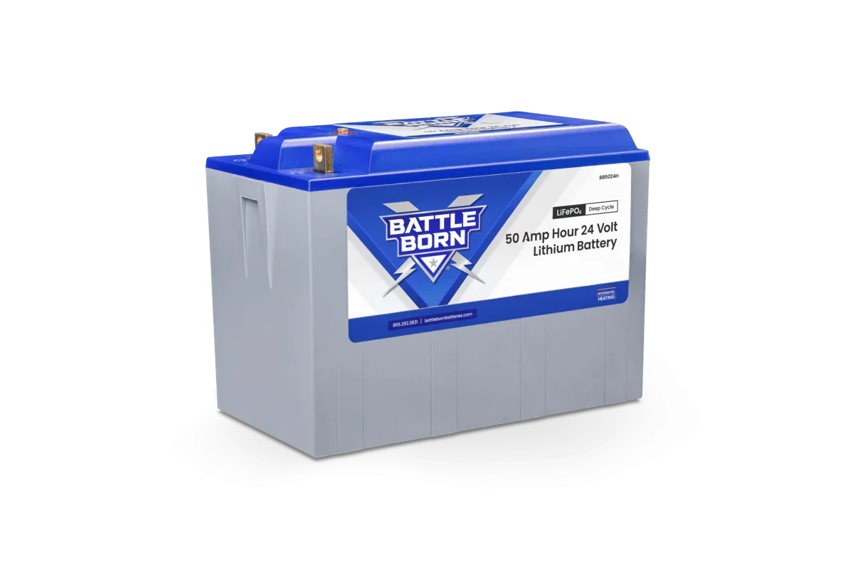 Battle Born 50Ah 24V LiFePO4 Heated Battery Kit - Green Vista Living