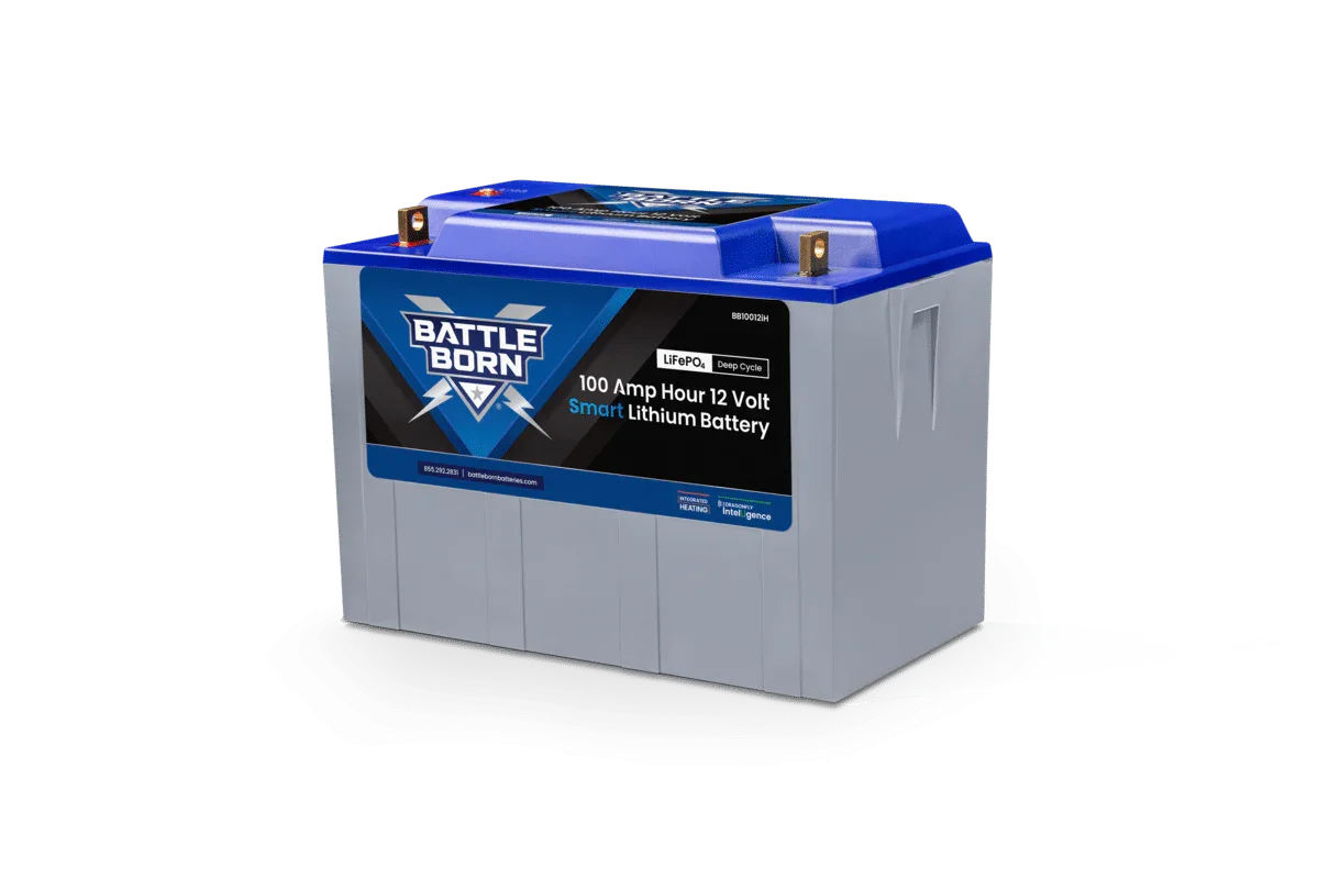 Battle Born 100Ah 12V Smart Heated LiFePO4 Deep Cycle Battery Kit - Green Vista Living