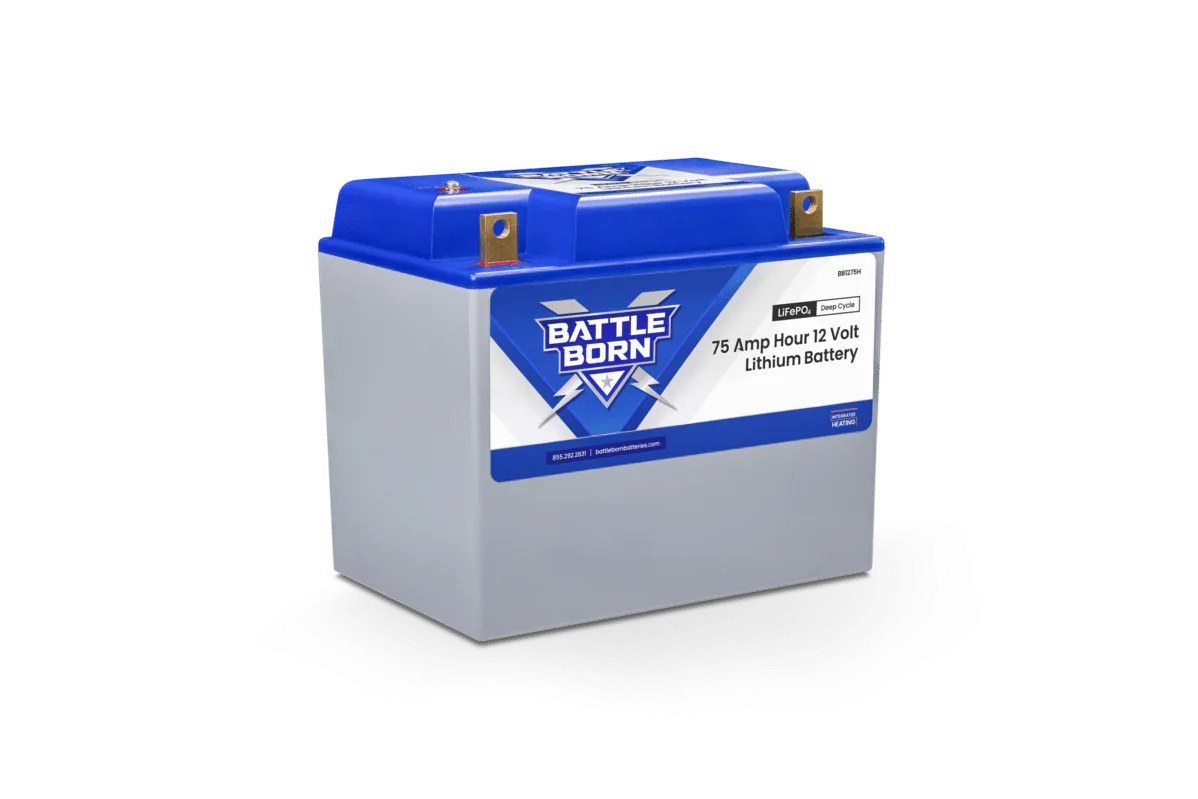 Battle Born 75Ah 12V Group 24 LiFePO4 Heated Battery Kit - Green Vista Living