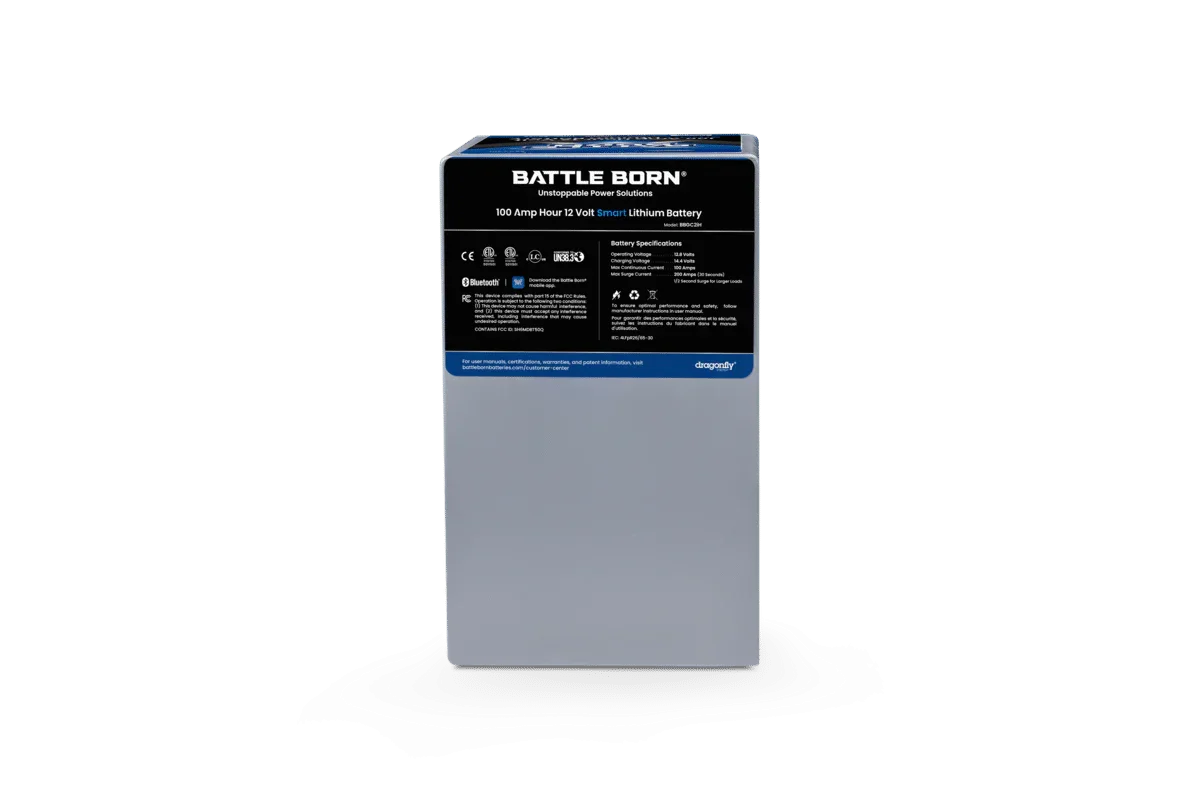 Battle Born 100Ah 12V GC2 Smart Heated LiFePO4 Deep Cycle Battery Kit - Green Vista Living