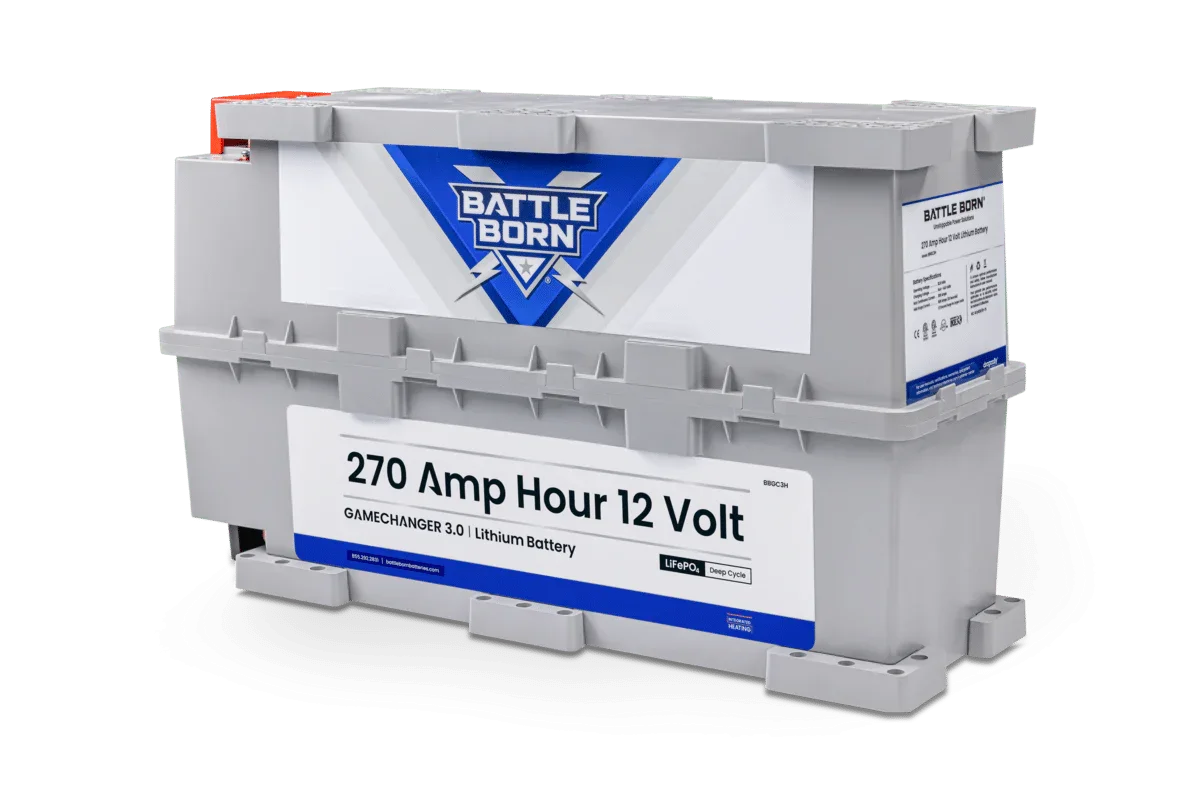Battle Born 270Ah 12V GC3 LiFePO4 Heated Battery Kit - Green Vista Living