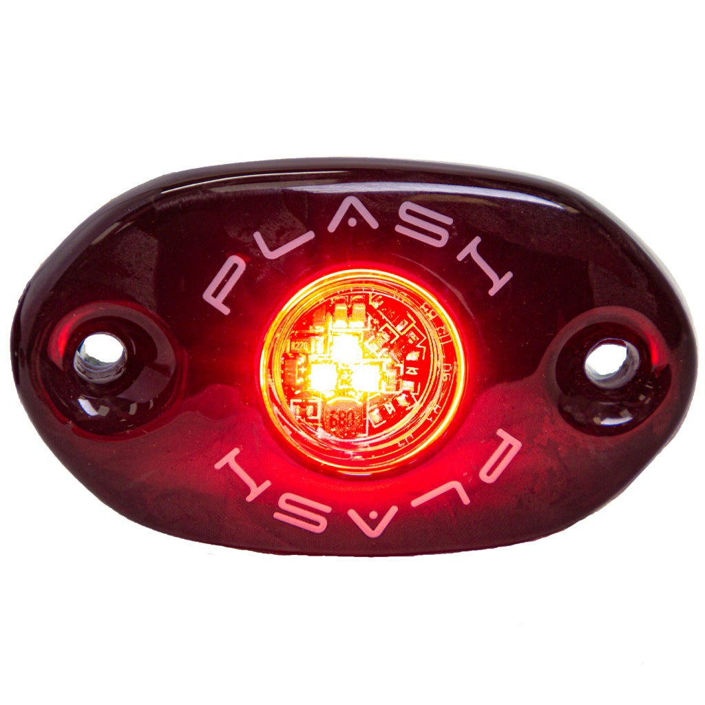 Plashlight CORPUS - Red Carbon Fiber LED Deck Light - Black Housing
