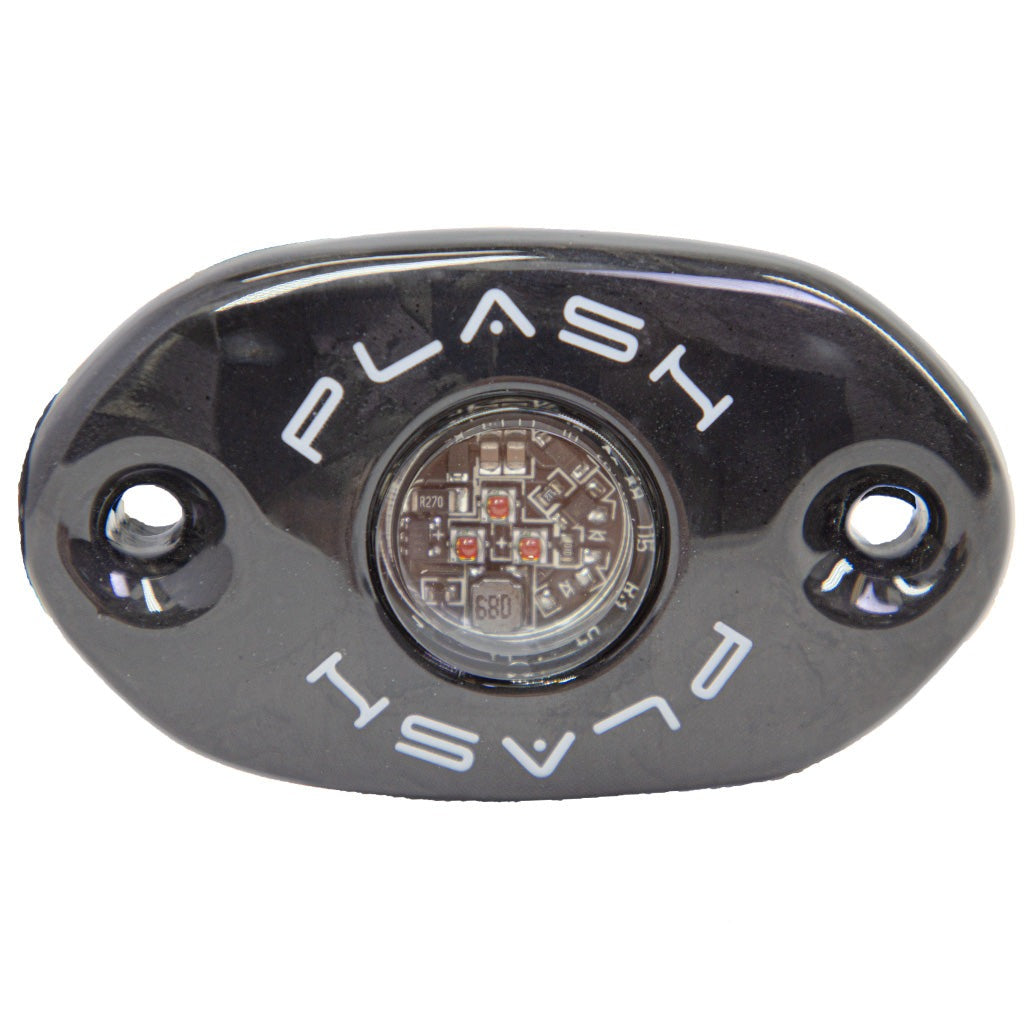 Plashlight CORPUS - Red Carbon Fiber LED Deck Light - Black Housing
