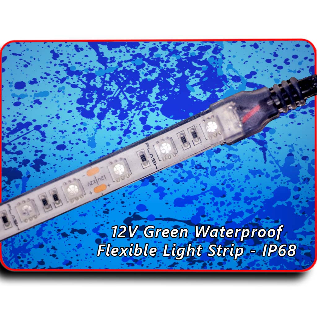 Plashlight Waterproof Flexible Light Strip - IP68 - 12V Green