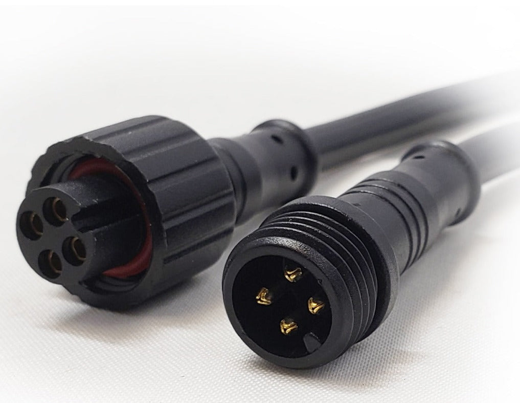 Plashlight 4 Pin Waterproof Connector Pigtail Kit for RGB