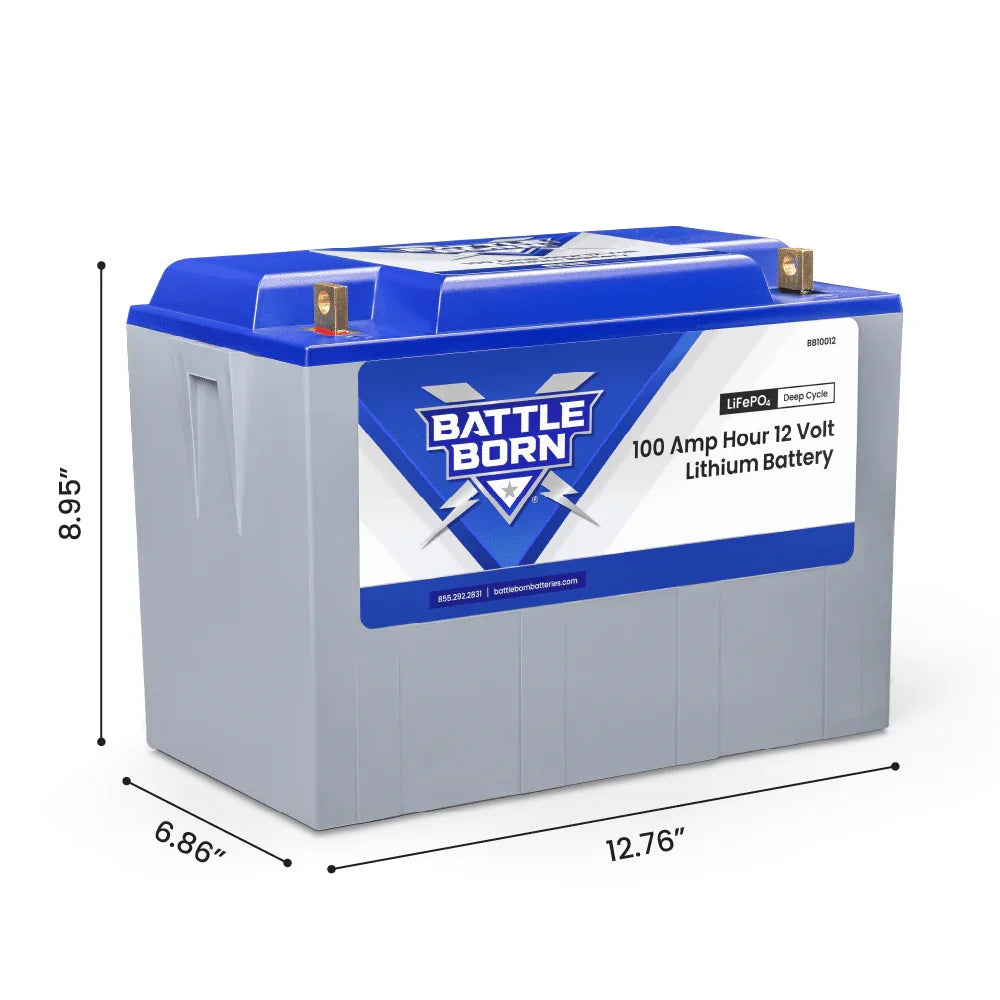 Battle Born 100Ah 12V LiFePO4 Deep Cycle Battery - Green Vista Living