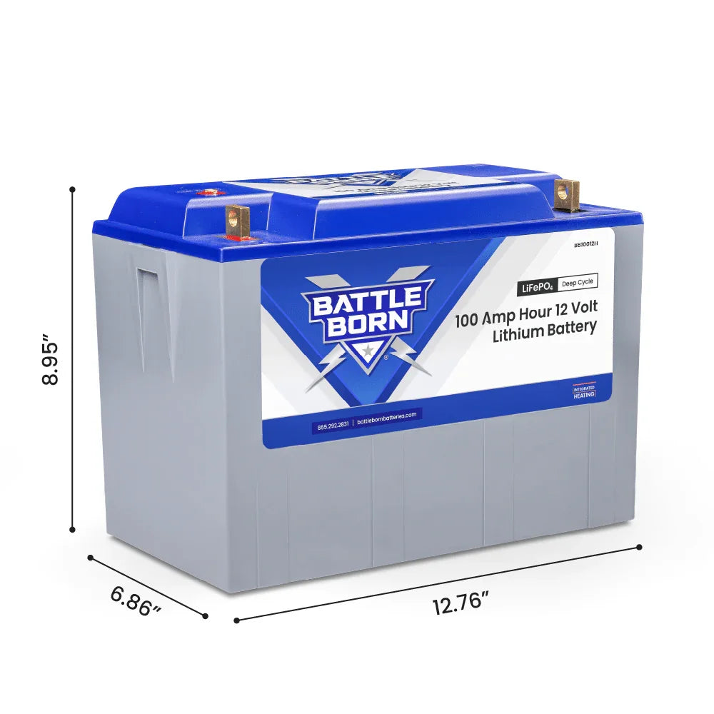 Battle Born 100Ah 12V LiFePO4 Heated Battery Kit - Green Vista Living