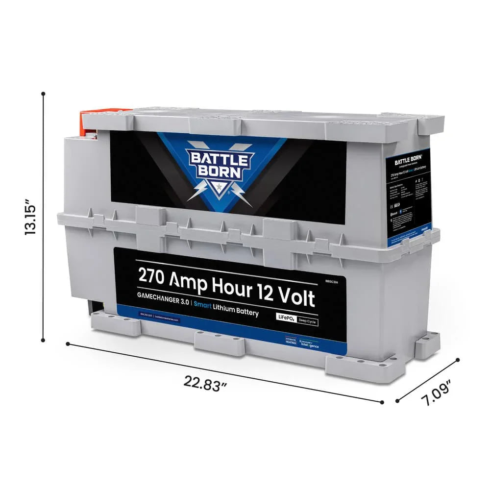 Battle Born 270Ah 12V GC3 Smart Heated LiFePO4 Deep Cycle Battery Kit - Green Vista Living
