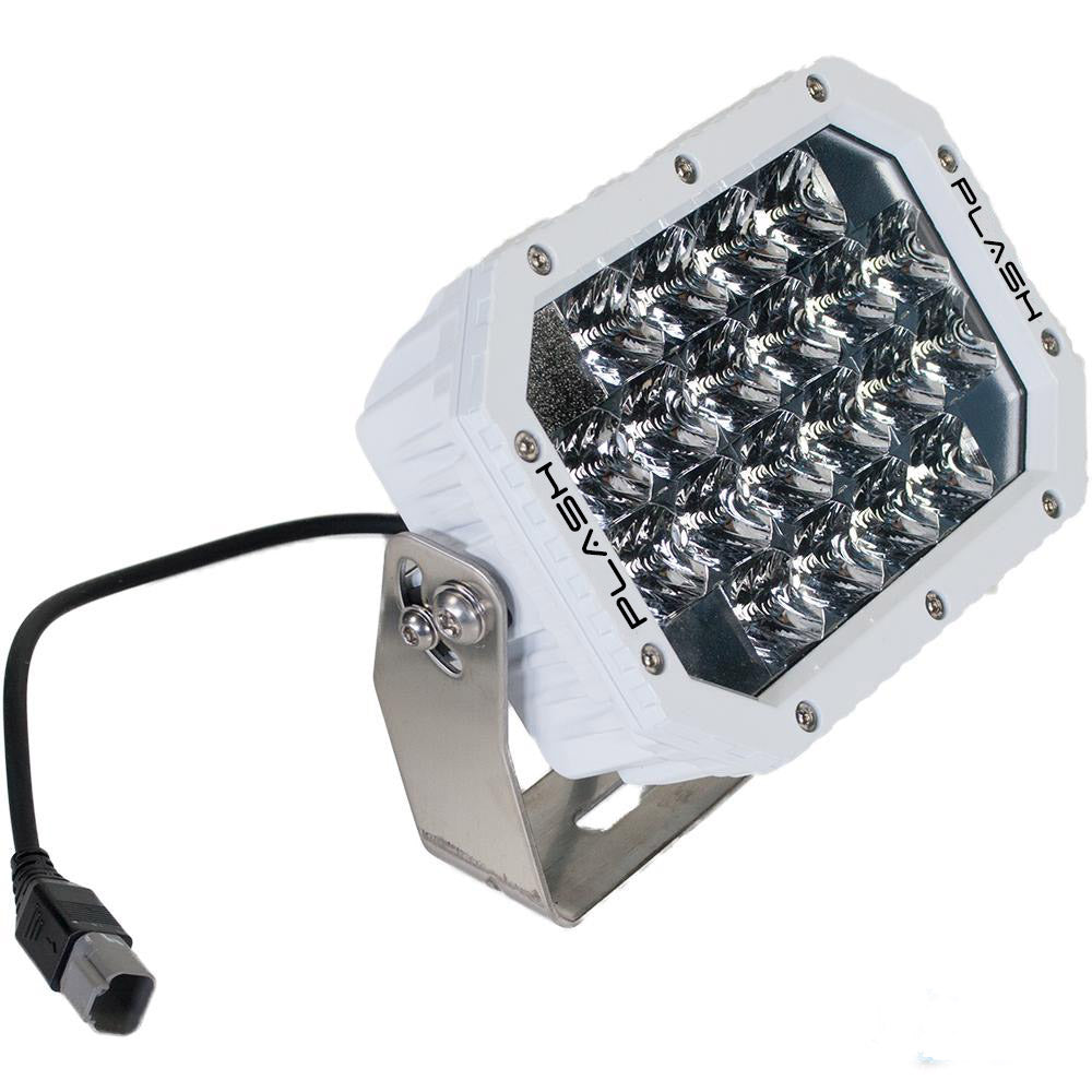 Plashlight Quad LED Search Light - White Marine Housing