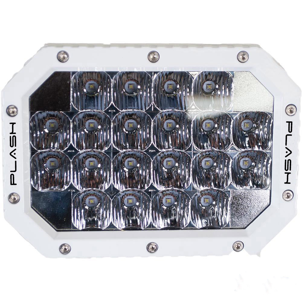 Plashlight Quad LED Search Light - White Marine Housing