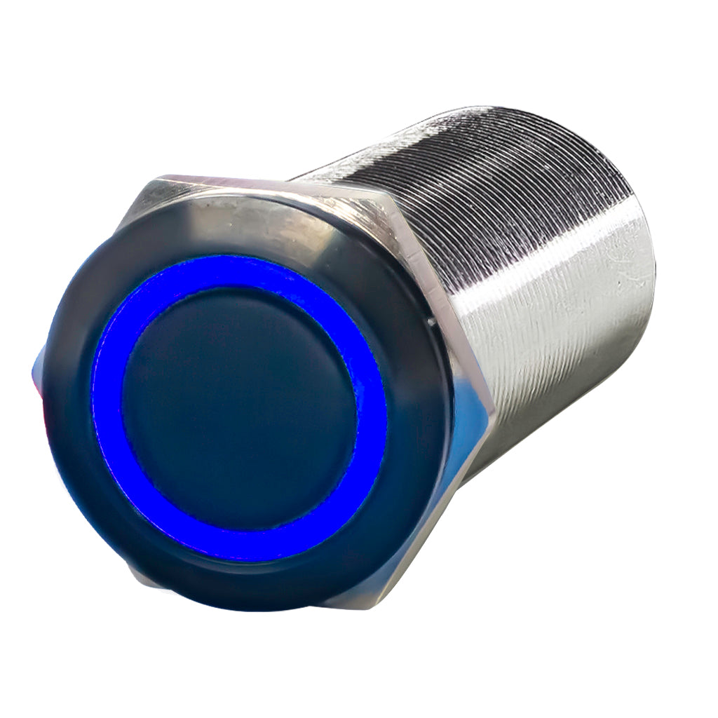 Plashlight REVERT Harsh Environment Dual Color Push Button Marine Switch | 19MM | Black