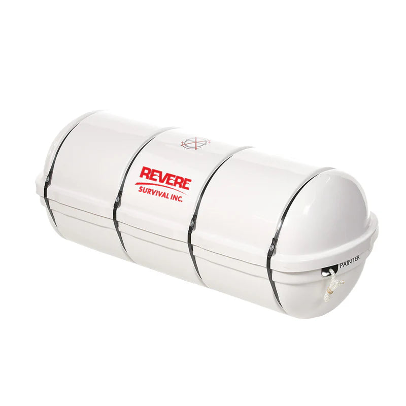 Revere Liferaft USCG/SOLAS Ellipse 8 Persons Round Canister (A) w/ HRU &; Cradle