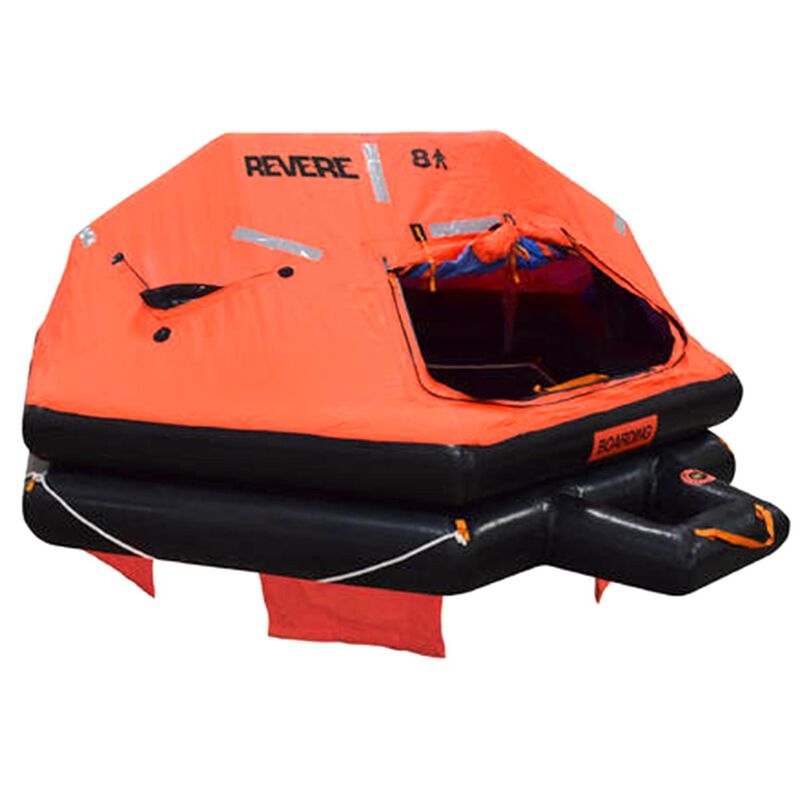 Revere Liferaft USCG/SOLAS Coastal 8C Low Profile w/ HRU &; Cradle