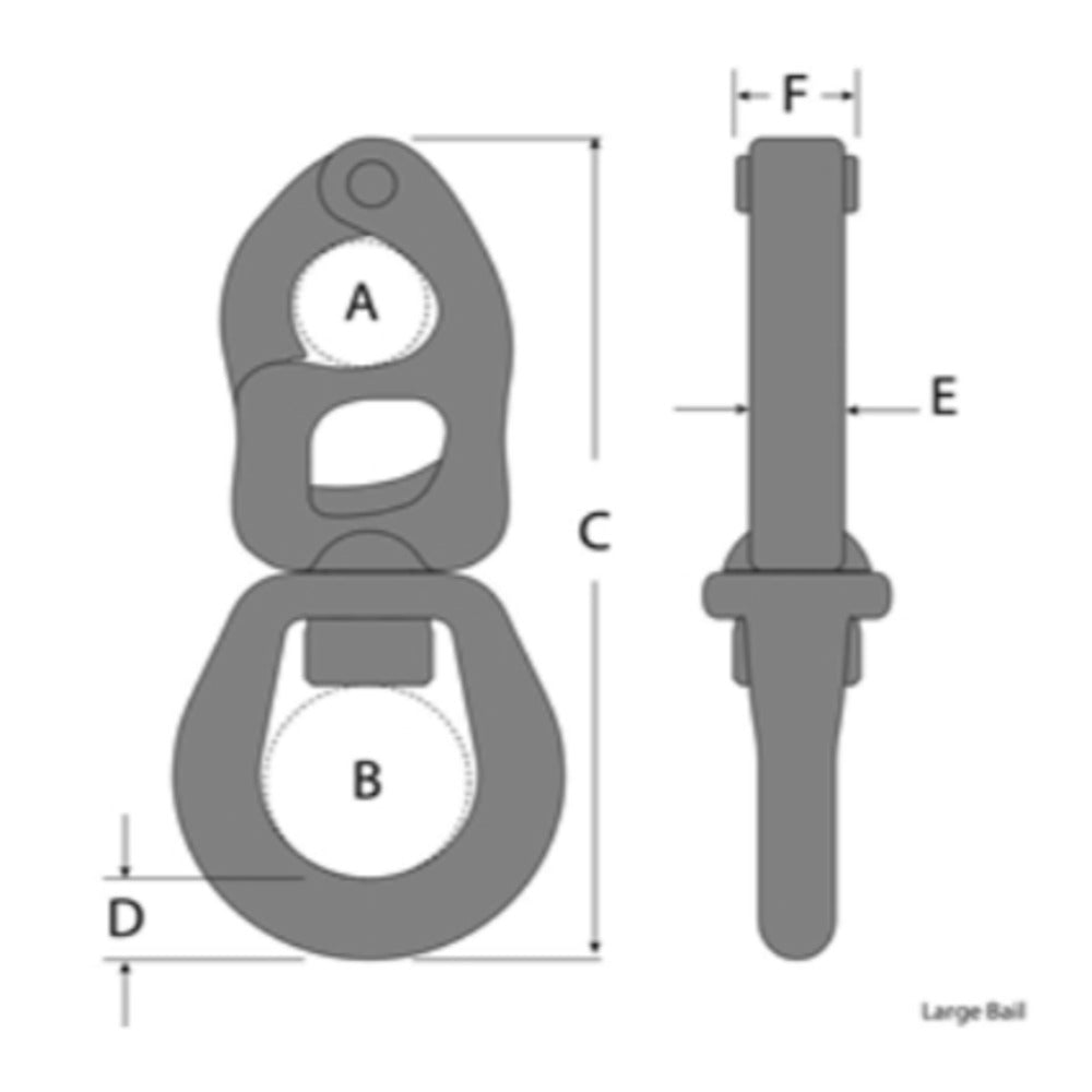Tylaska Trigger Snap Shackle - T40L - Large Bail (TY1040-L)
