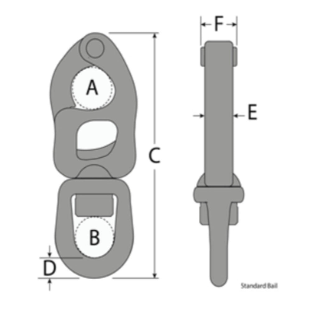 Tylaska Snap Shackle - Standard Bail - T40S (TY1040-S)