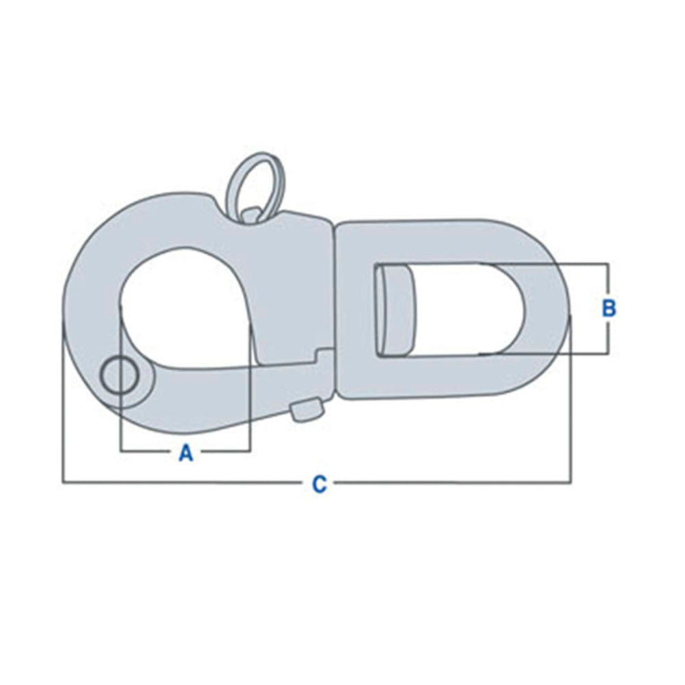 Tylaska Plunger Style Shackle - Standard Bail - SS20L (TY2020L-S)