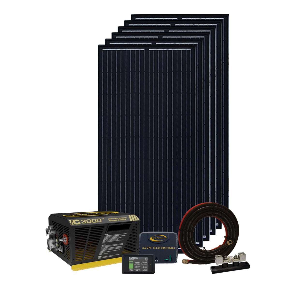 Go Power! PowerTrak™ 1200-Watt Solar &amp; Inverter/Charger System