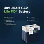 Epoch Batteries 48V 30Ah GC2 - Golf Cart LiFePO4 Lithium Battery - Green Vista Living