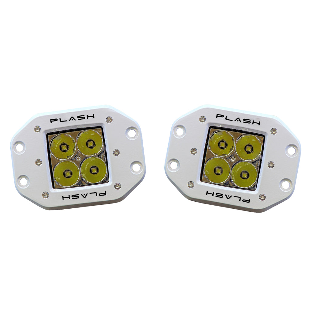 Plashlight 40W Flush Mounted LED Lights - White Housing