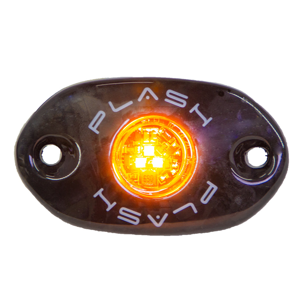 Plashlight CORPUS - Amber Carbon Fiber LED Deck Light - Black Housing