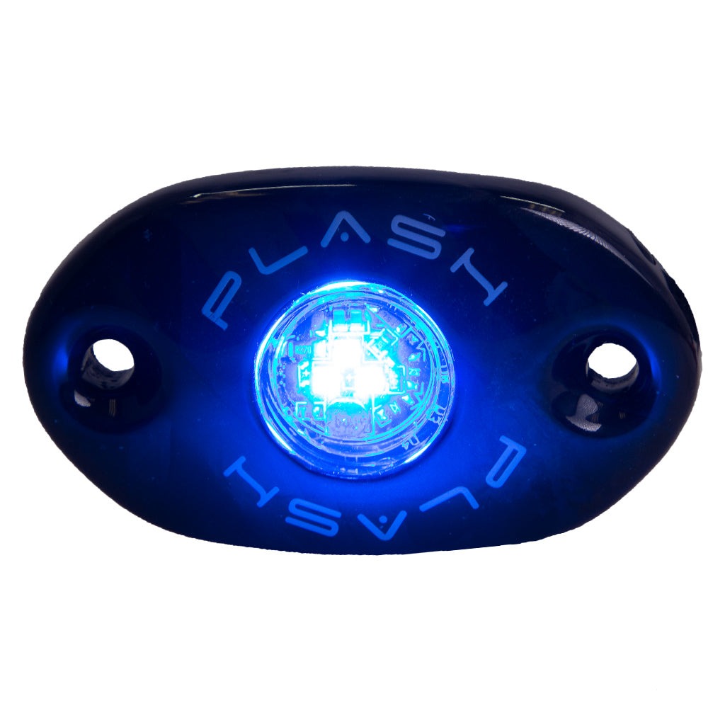 Plashlight CORPUS - Blue Carbon Fiber LED Deck Light - Black Housing