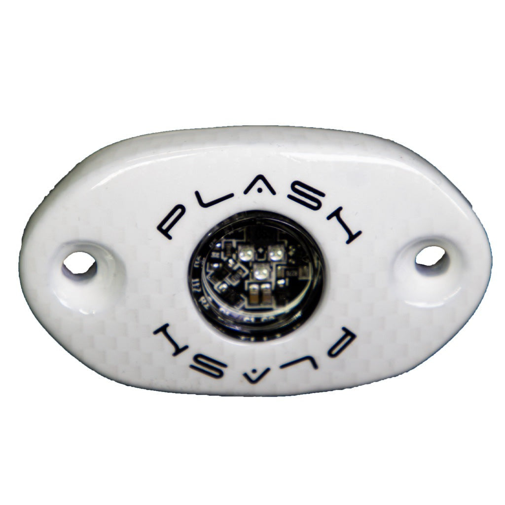 Plashlight CORPUS - Green Carbon Fiber LED Deck Light - White Housing