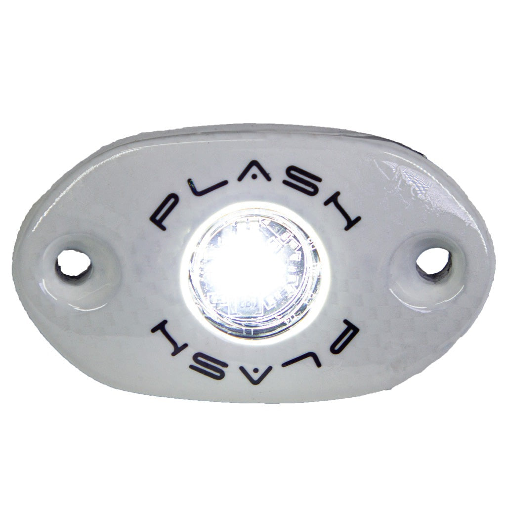 Plashlight CORPUS - Cool White Carbon Fiber LED Deck Light - White Housing